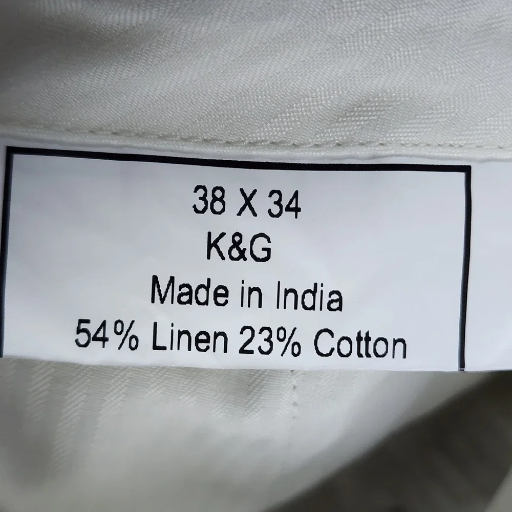 Joseph Abboud Mens Linen Blend Flat Front Dress Pants Sage Green 38x34 K216899